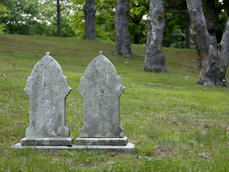 upright headstone